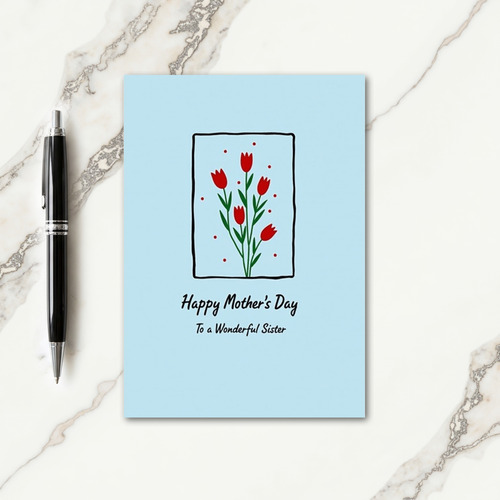 Sisters Tulip Mothers Day Card