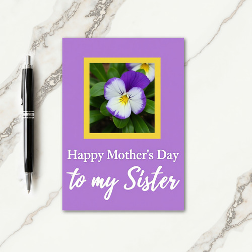Sisters Vibrant Mothers Day Card