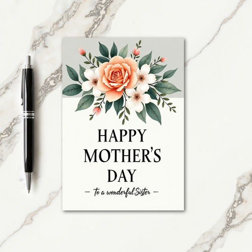 Sisters Warm Mothers Day Card