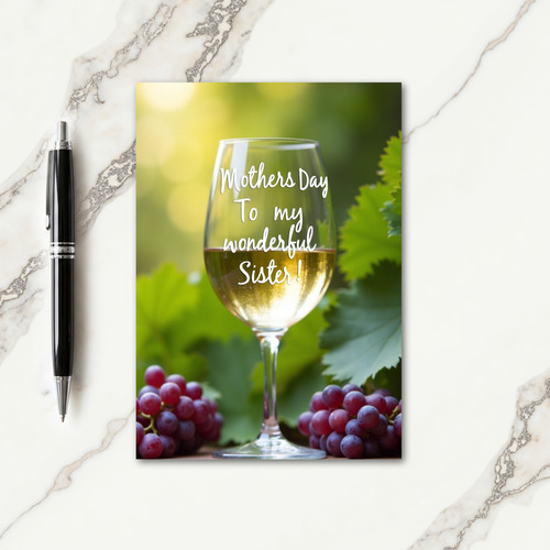 Sisters Wine Bouquet Card
