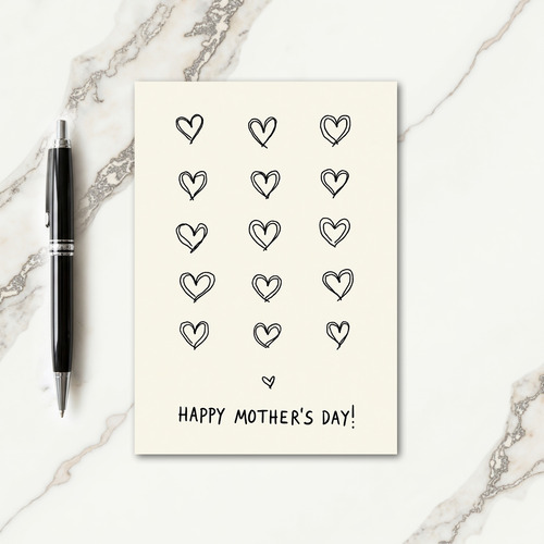 Sixteen Hearts Mothers Day Card