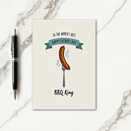 Sizzling Sausage Fathers Day Card