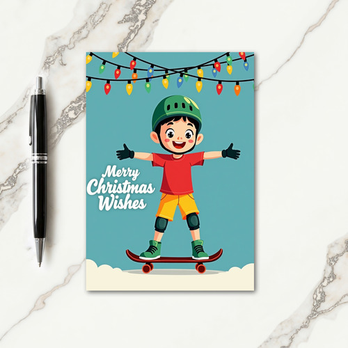 Skaters Joy Christmas Card