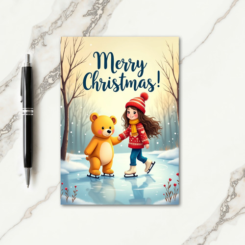 Skating Friends Christmas Card