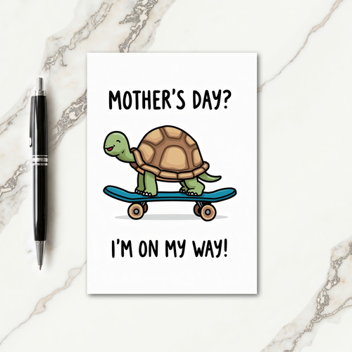 Skating Mothers Day Message Card