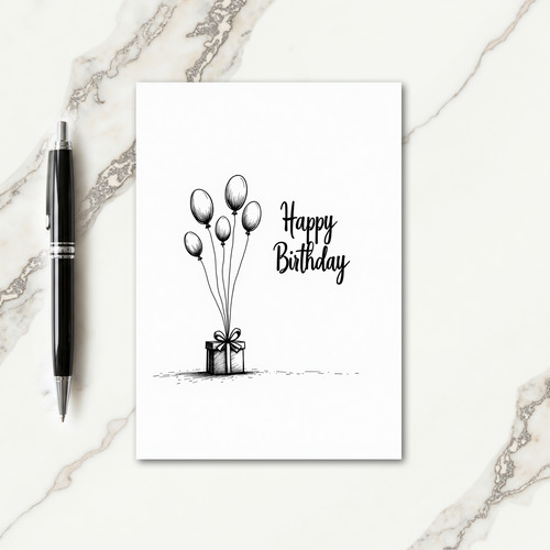 Sketch Birthday Gift Card