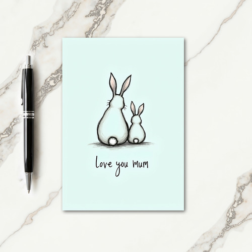 Sketch Lagomorph Mothers Day Card
