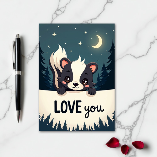 Skunk Love You Card