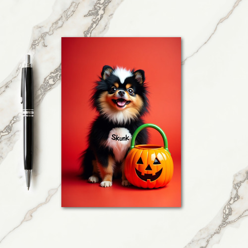 Skunks Halloween Treat Card