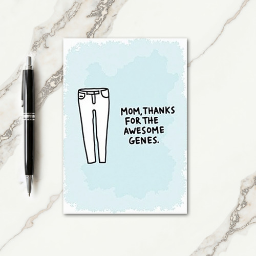 Sky Blue Awesome Genes Mom Card