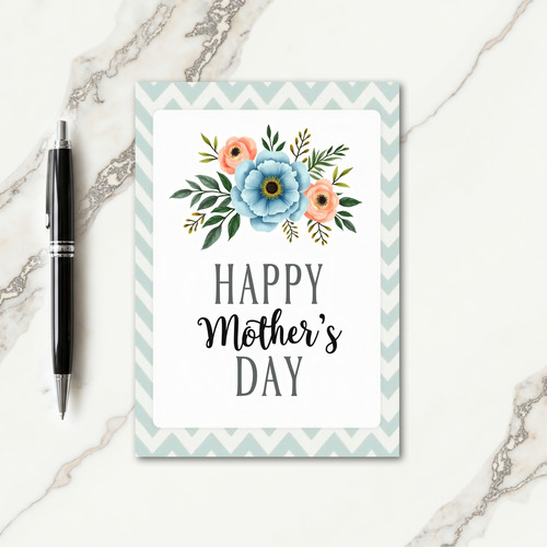 Sky Blue Blossom Mother Card