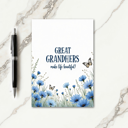 Sky Blue Blossom Mothers Card