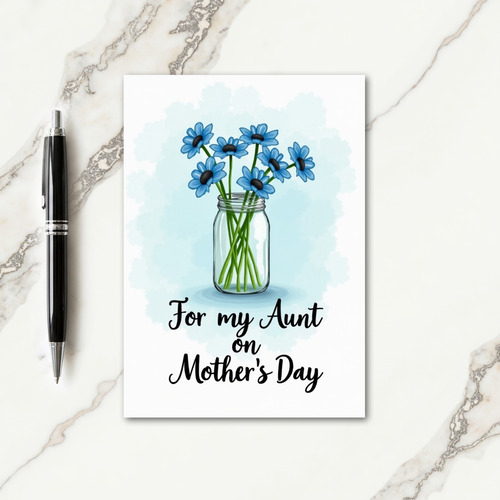 Sky Blue Blossom Mothers Day Card
