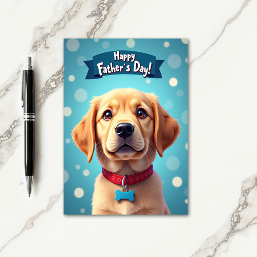 Sky Blue Bone Fathers Day Card