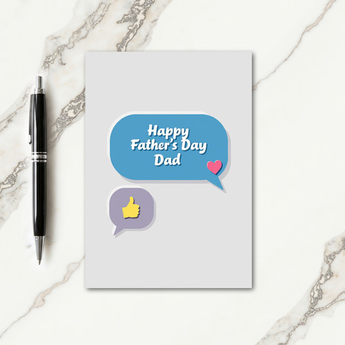 Sky Blue Chat Fathers Day Card
