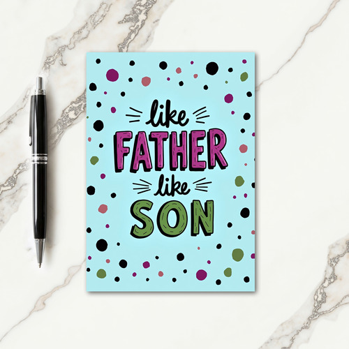 Sky Blue Father Son Card