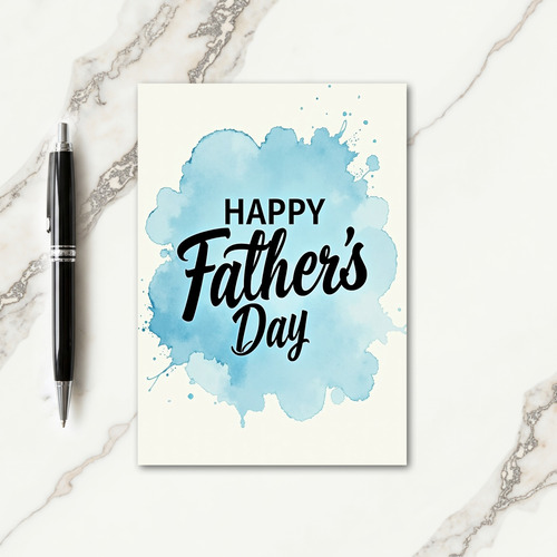 Sky Blue Fathers Day Art Card