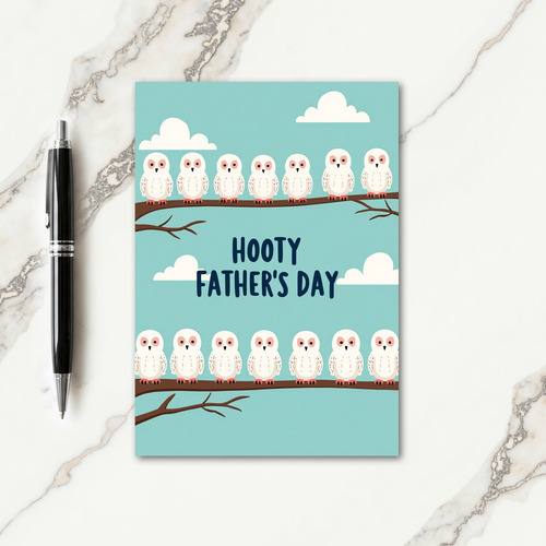 Sky Blue Fathers Day Birds Card
