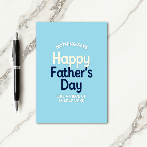 Sky Blue Fathers Day Folded Card