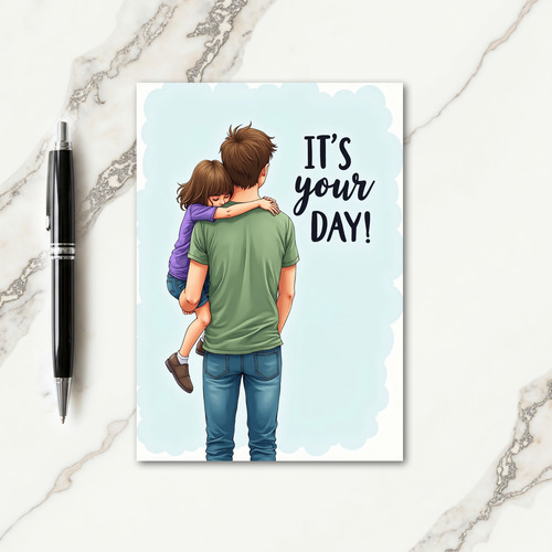 Sky Blue Fathers Day Love Card