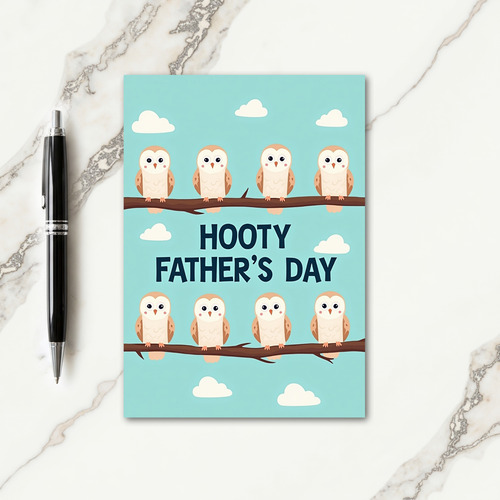 Sky Blue Fathers Day Scene Card