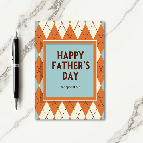 Sky Blue Fathers Day Serif Card