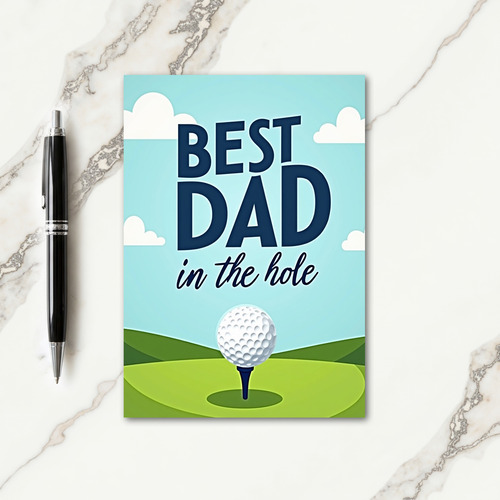 Sky Blue Fathers Day Tee Card