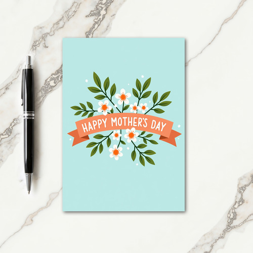 Sky Blue Floral Card