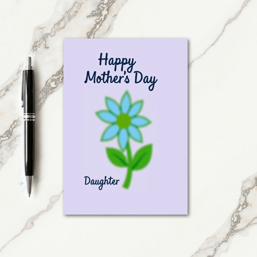 Sky Blue Floral Design Card