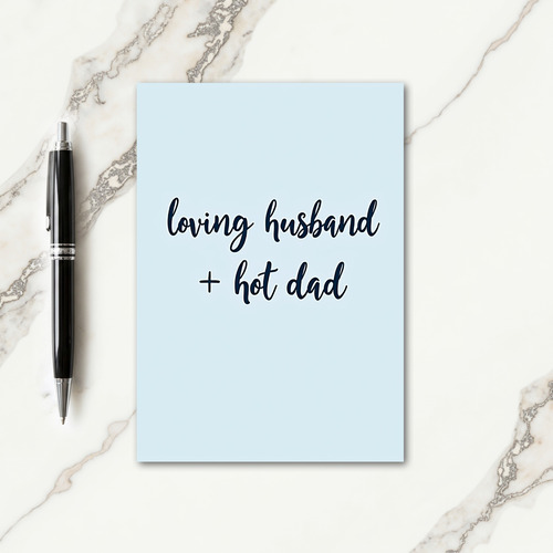 Sky Blue Loving Husband Card