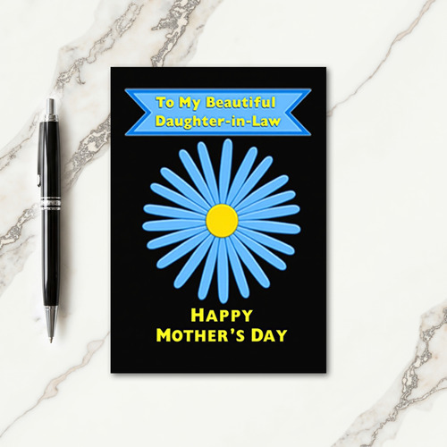 Sky Blue Mothers Day Bloom Card