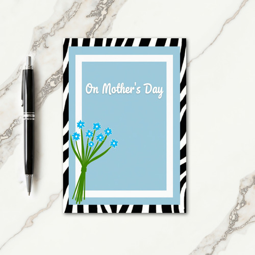 Sky Blue Mothers Day Floral Card