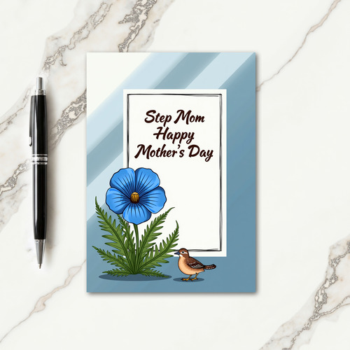 Sky Blue Mothers Day Message Card