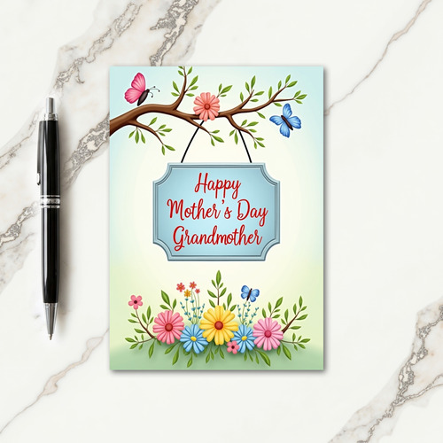 Sky Blue Mothers Day Plaque Card