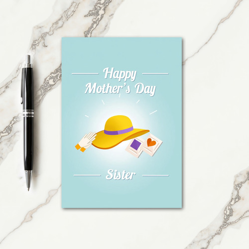 Sky Blue Mothers Day Sister Card