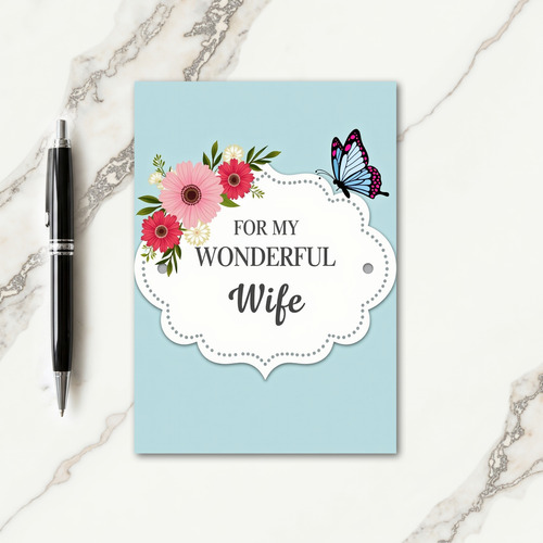 Sky Blue Wife Mothers Day Card
