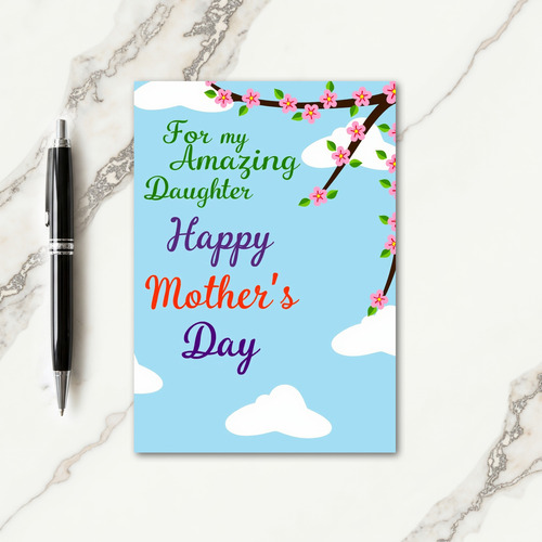 Sky Daughter Mothers Day Card