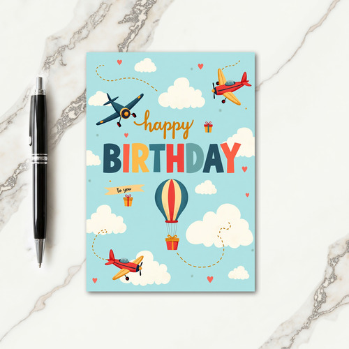 Sky Flight Birthday Card
