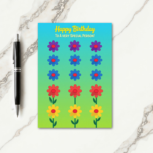 Sky Green Birthday Card