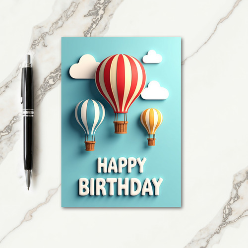 Sky High Birthday Card