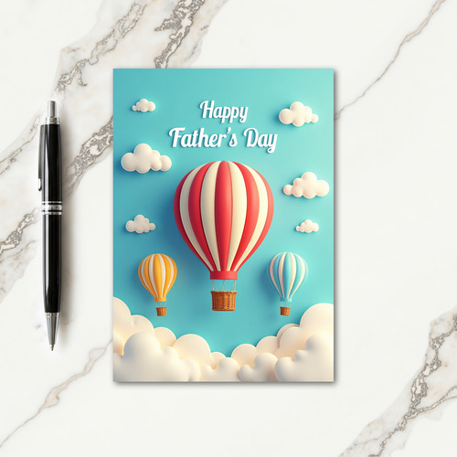 Sky High Fathers Day Balloon Card