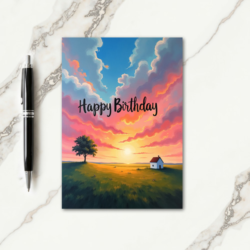 Sky Painting Birthday Card
