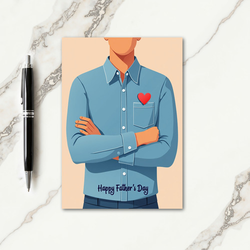 Sky Shirt Fathers Day Card