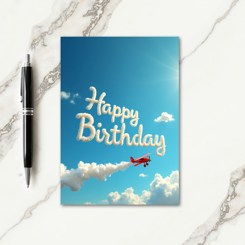 Sky Writing Birthday Card