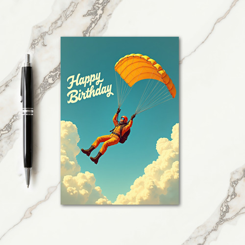 Skydiving Birthday Card