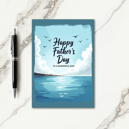 Skyline Fathers Day Greeting Card