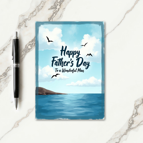 Skyline Fathers Day Quote Card