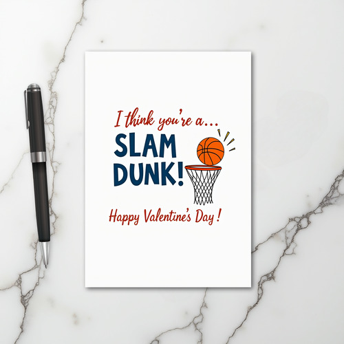 Slam Dunk Valentine Card