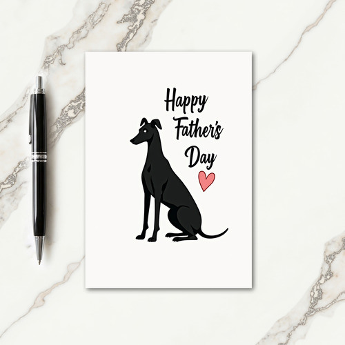 Sleek Dog Fathers Day Card