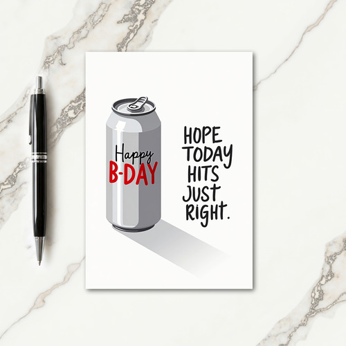 Sleek Silver Bday Card